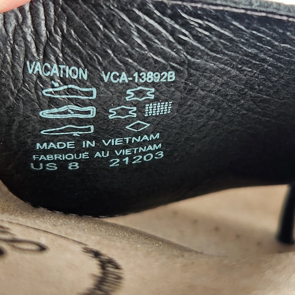 TAOS Women's Gift 2 Sandal Size 8 Black Leather Arch Support Shoe - Picture 6 of 11